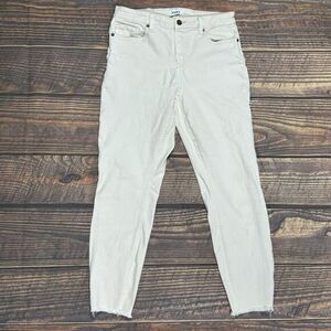 Pistola Women's Size‎ 30 Light Blush Denim Straight Jeans Fringe Hem Mid Rise